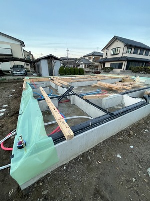 上棟までもうすこし　ひたちなか市の高気密な平屋の家